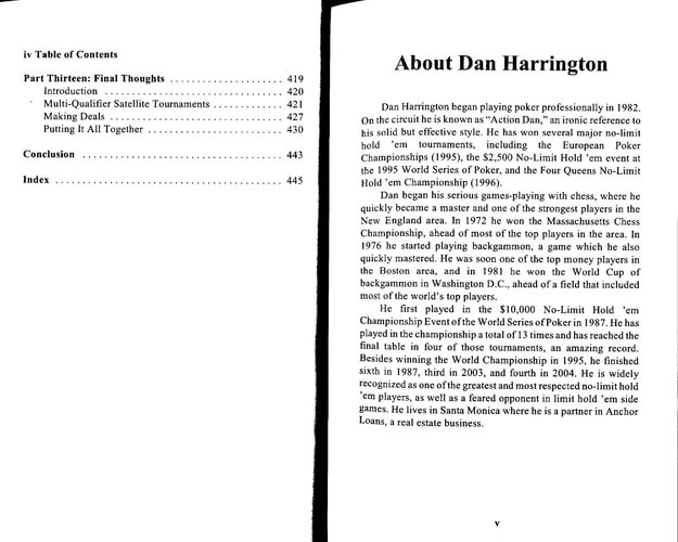 Harrington on Hold ‘Em: the Workbook: Expert Strategy for No-Limit Tournaments (