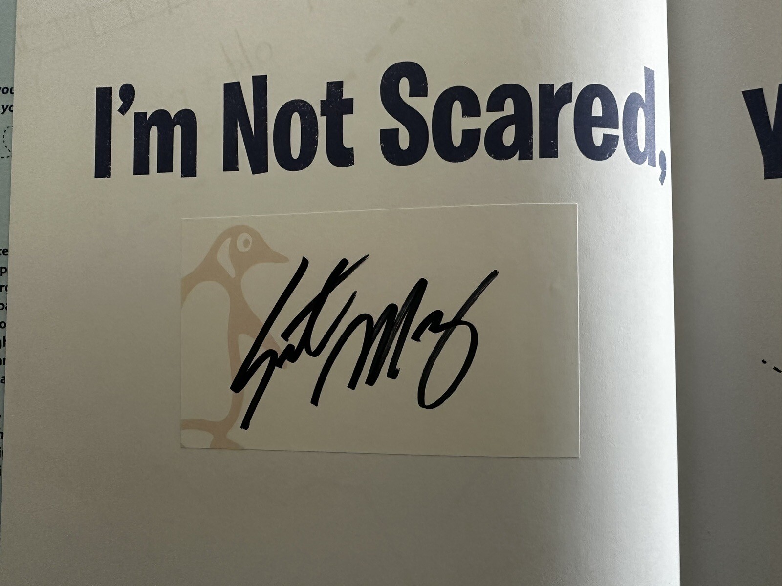 AUTOGRAPHED/SIGNED Book I’m Not Scared, Your Scared! Seth Meyers HC NEW SNL