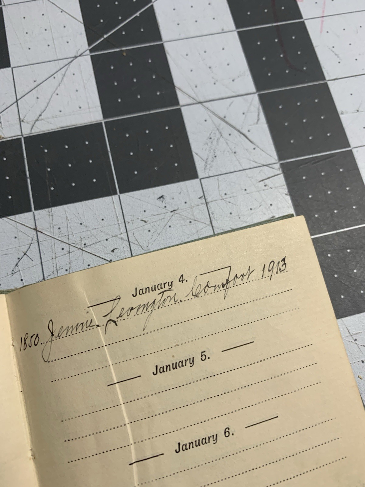 Vintage Small Golden Links Birthday Book! Small Birthday Journal With Names