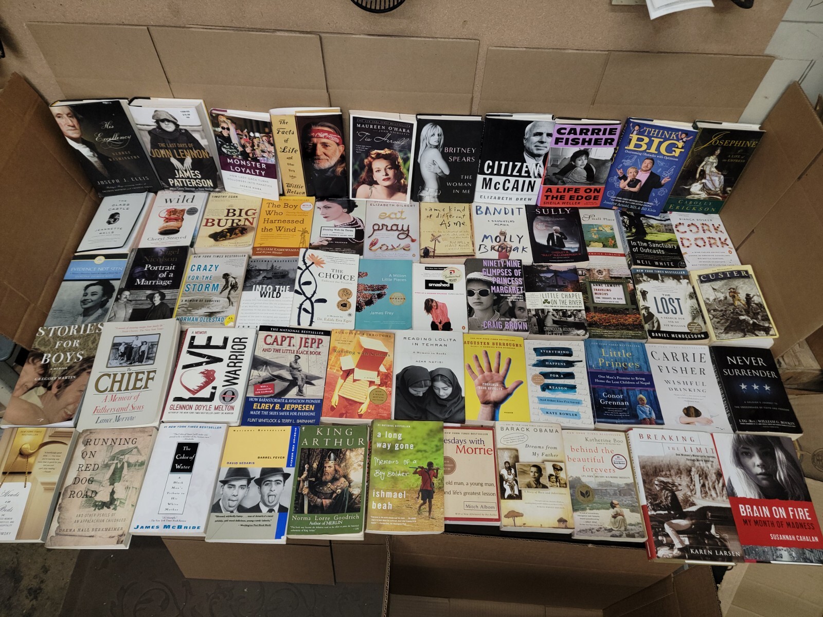 Lot of 20 Autobiography Biography Historical Memoir Books *RANDOM* UNSORTED MIX