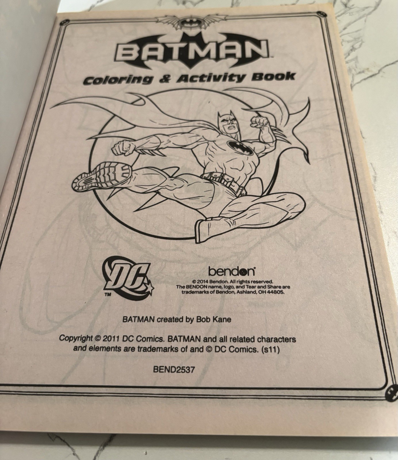 2011 DC Comics “Batman” Coloring & Activity Book Includes Stickers Bendon – New