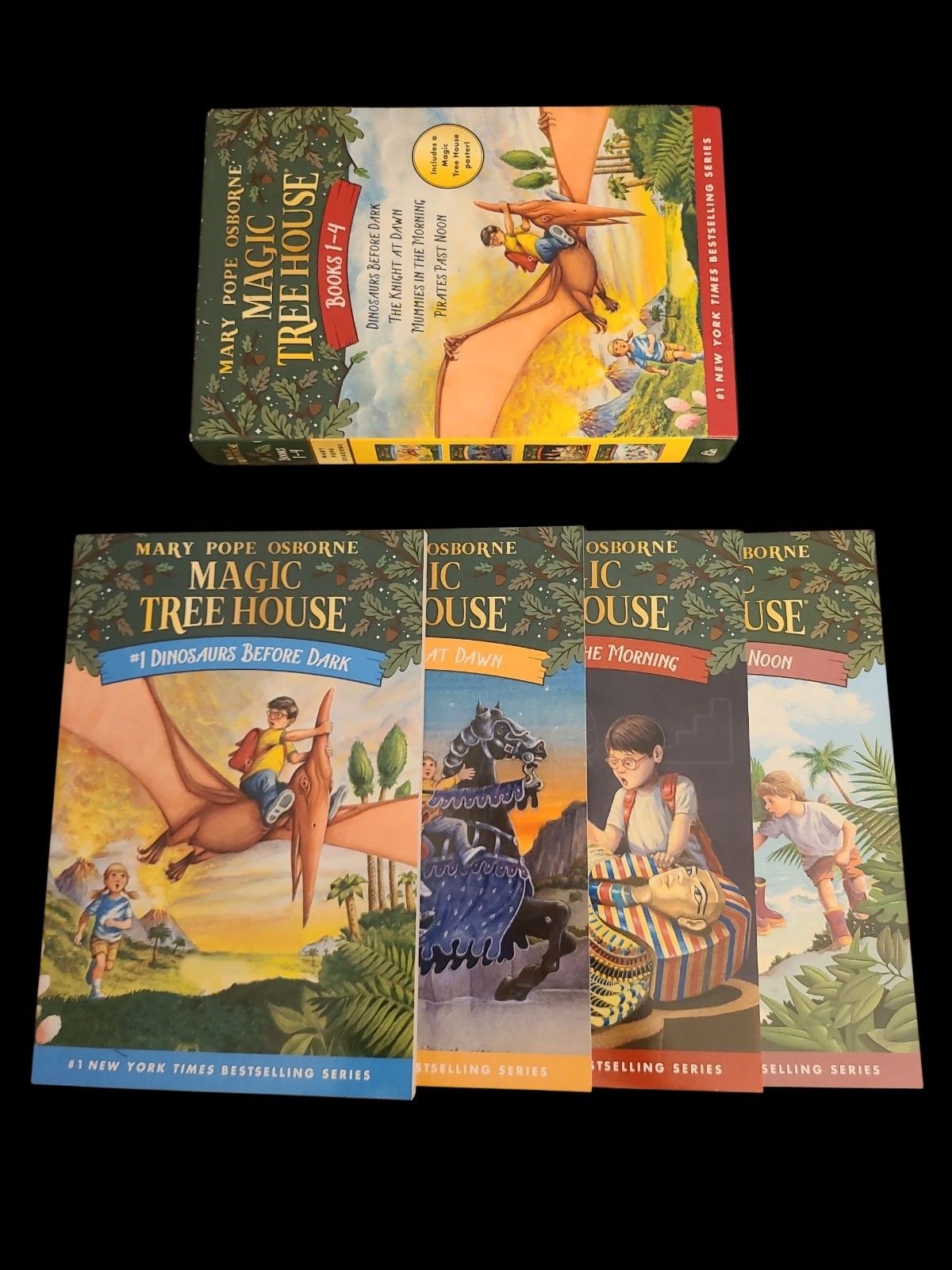 Magic Tree House Box Set Books 1-4 With Poster by Mary Pope Osborne
