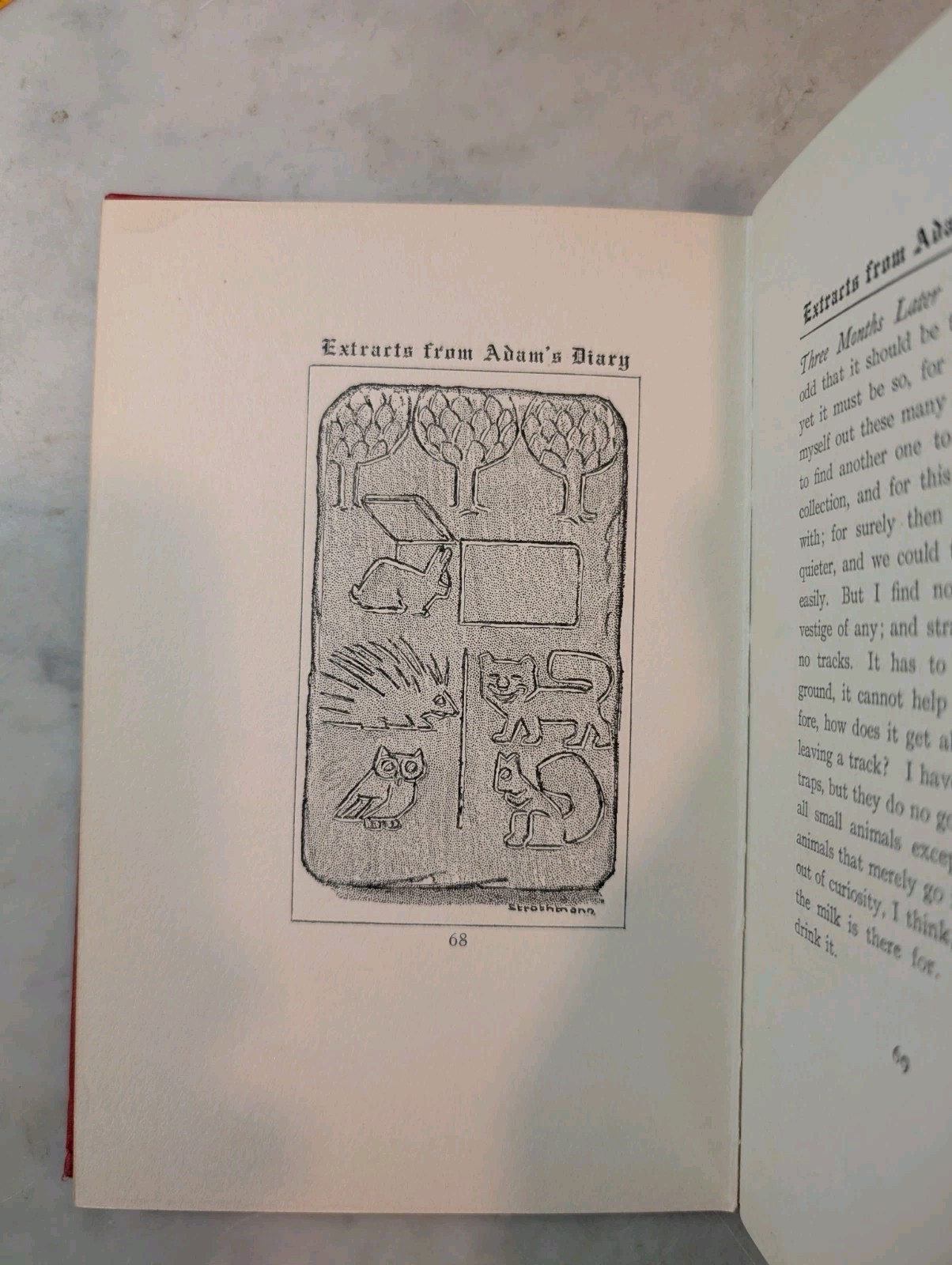 1904 Mark Twain Extracts From Adam’s Diary Vintage Hardcover Book