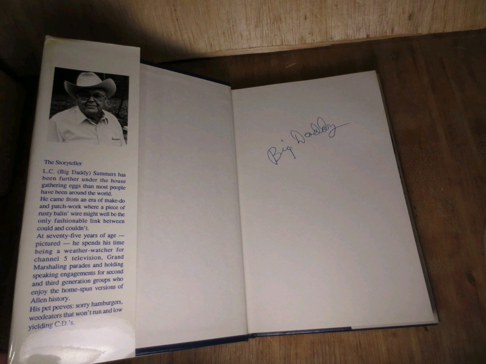 TEXAS TAKES BY L. C. “Big Daddy” SUMMERS – SIGNED FIRST EDITION HARDCOVER 1993