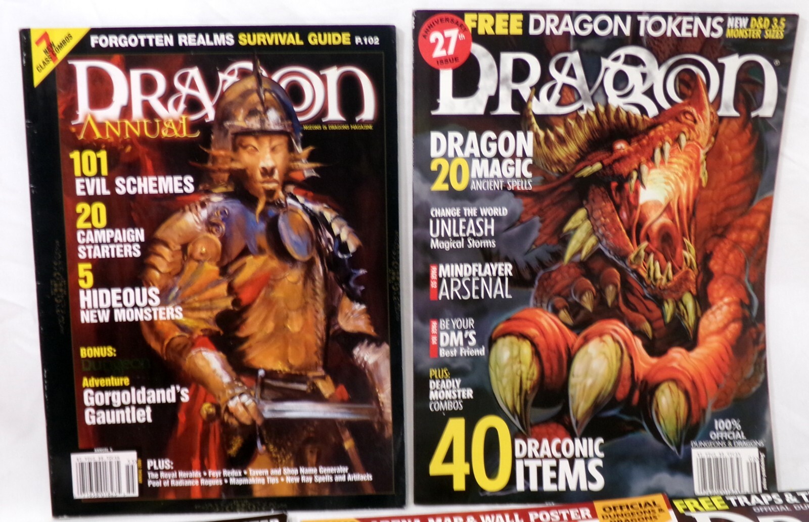 Dragon Magazine Lot of 5 Issues 2000 Annual 302 303 306 308 Wizards of the Coast