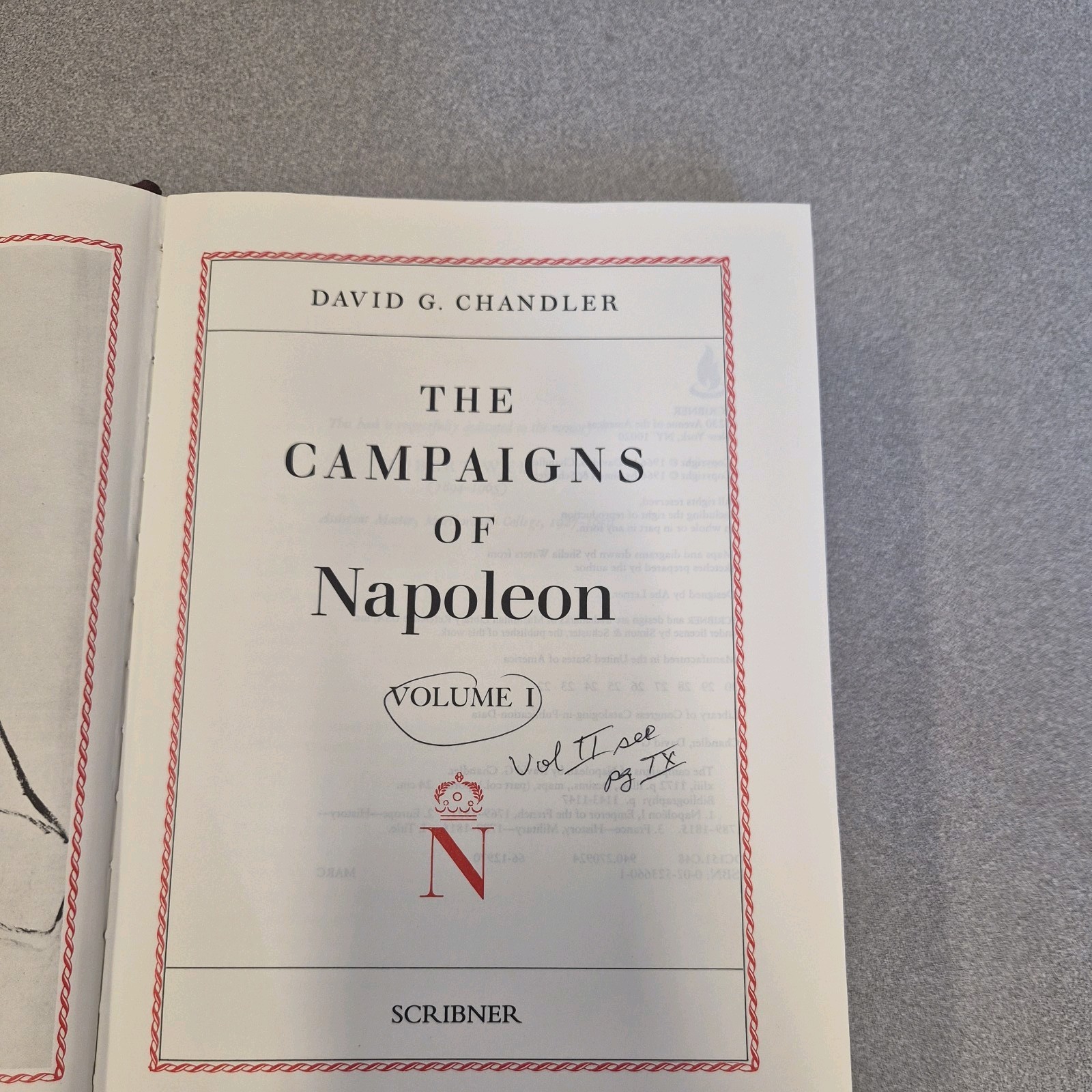 David Chandler THE CAMPAIGNS OF NAPOLEON Volume 1 Hardcover HCDJ 1973 NICE