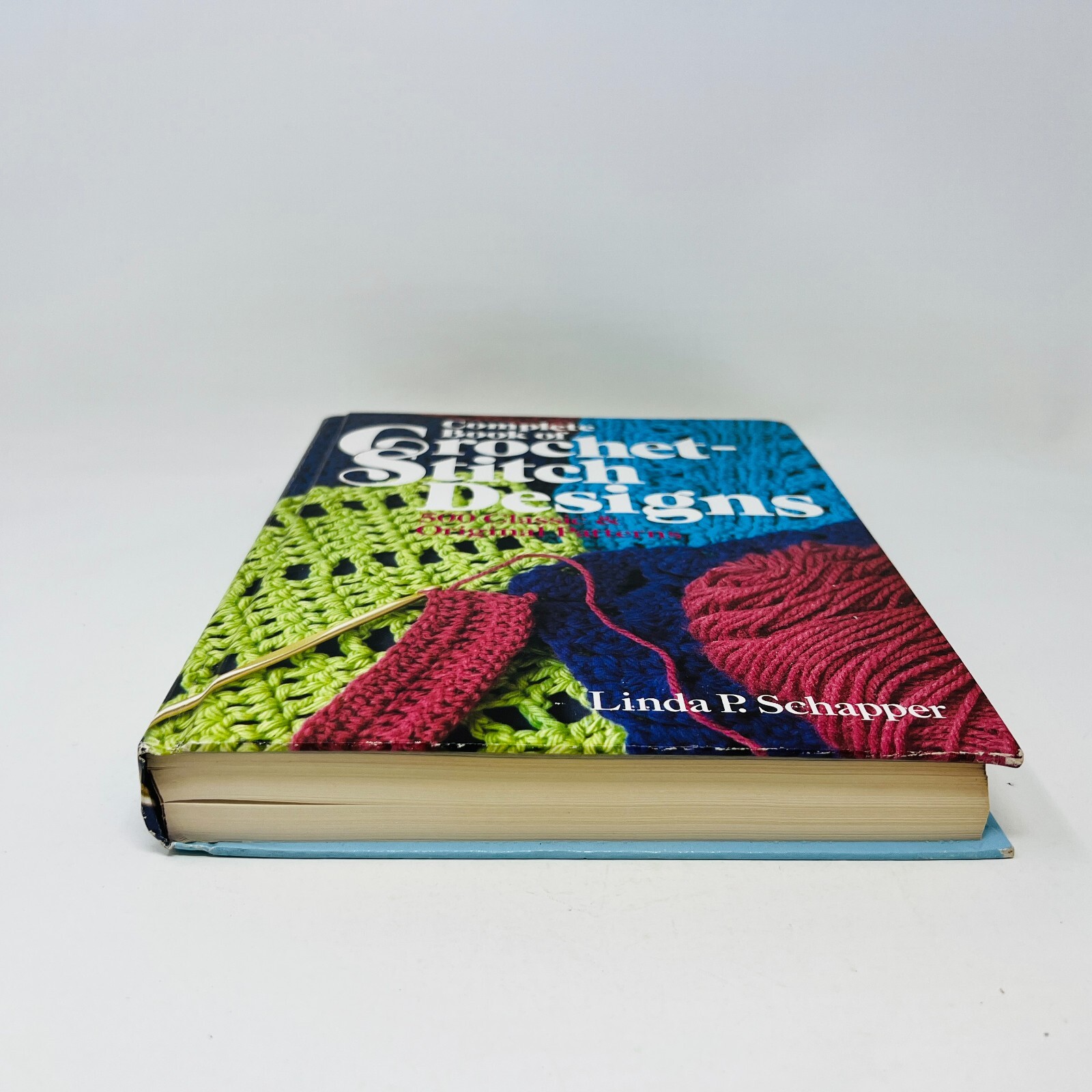 Complete Book of Crochet Stitch-Designs Linda Schapper Hardcover Patterns 1985
