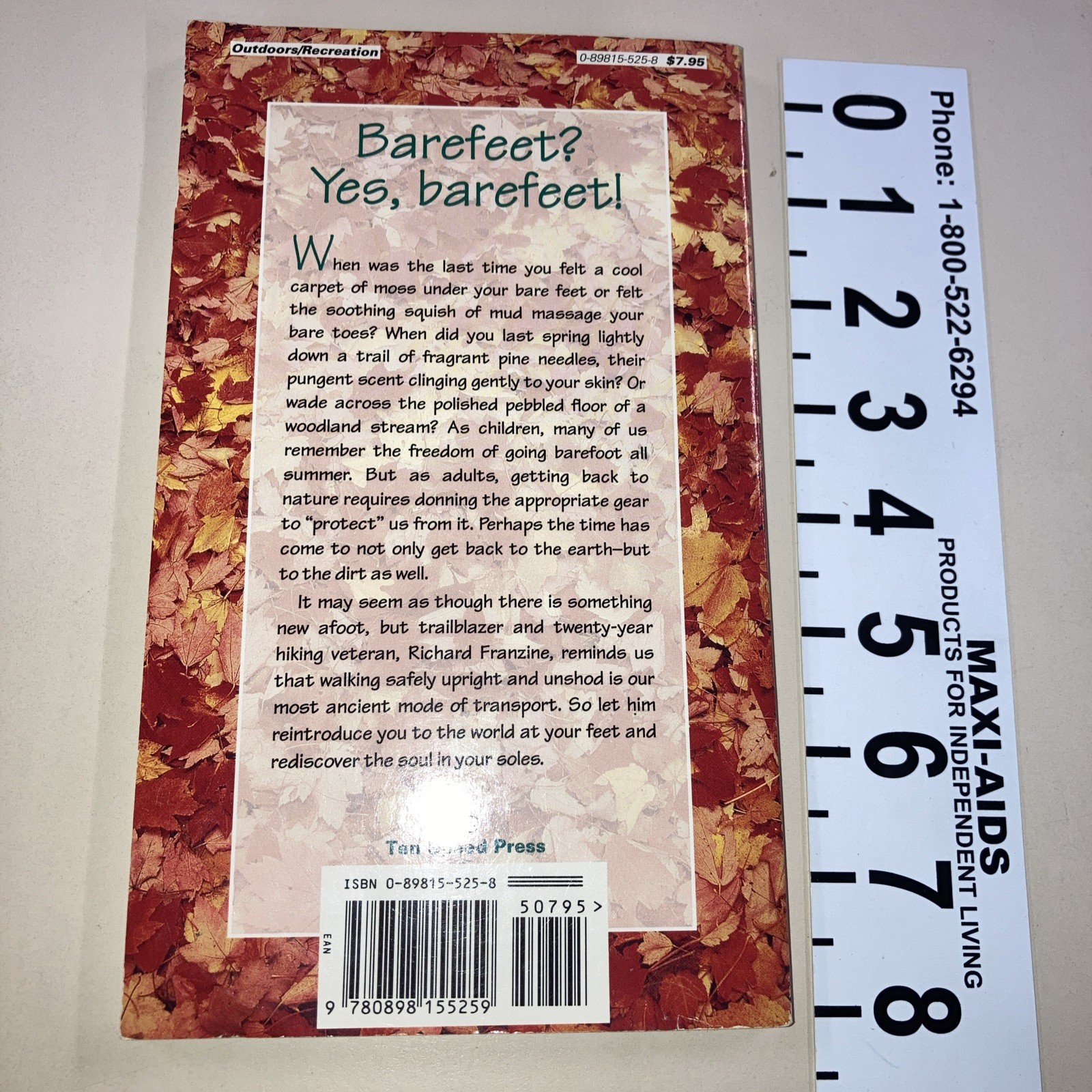 Barefoot Hiker SC Richard K Frazine 1993 Ten Speed Press Good