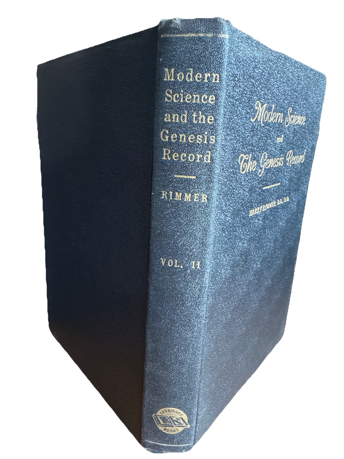 The Modern Science And The Genesis Record V2 By Harry Rimmer 6th Edition 1945 HB