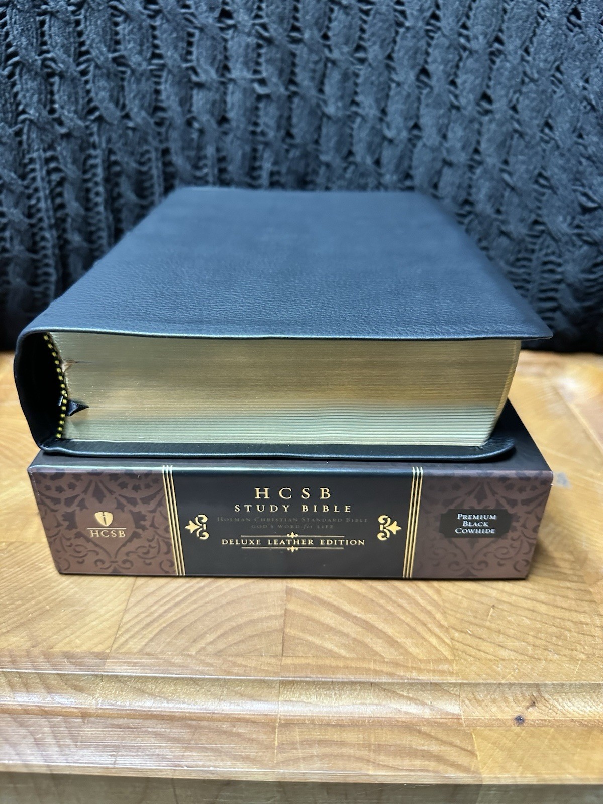NEW: HCSB Study Bible – Deluxe Leather Edition – Premium Black Cowhide – NIB