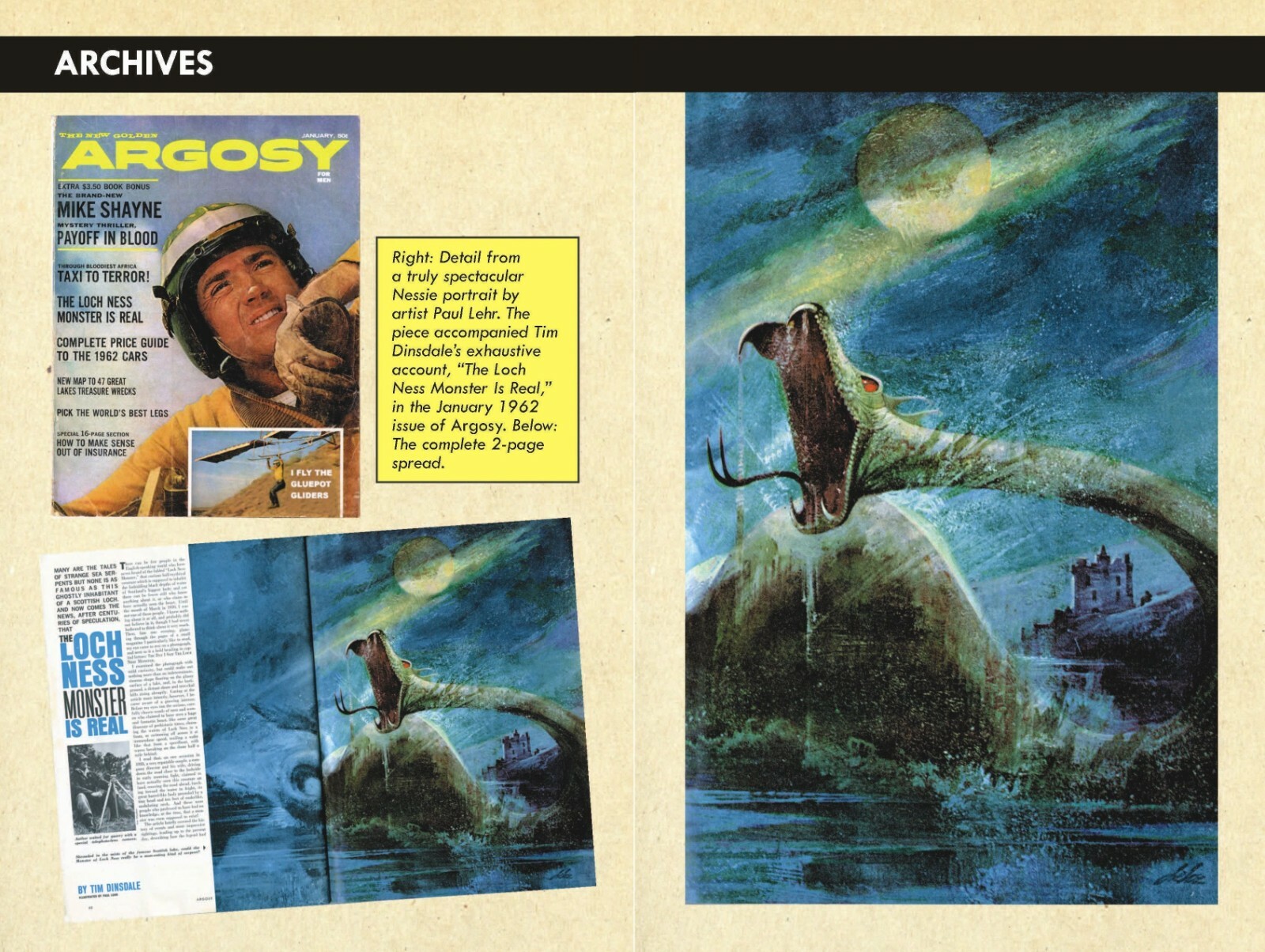 CRYPTOZOOLOGY ANTHOLOGY: monster stories & art, BIGFOOT, Nessie, etc. Hardcover
