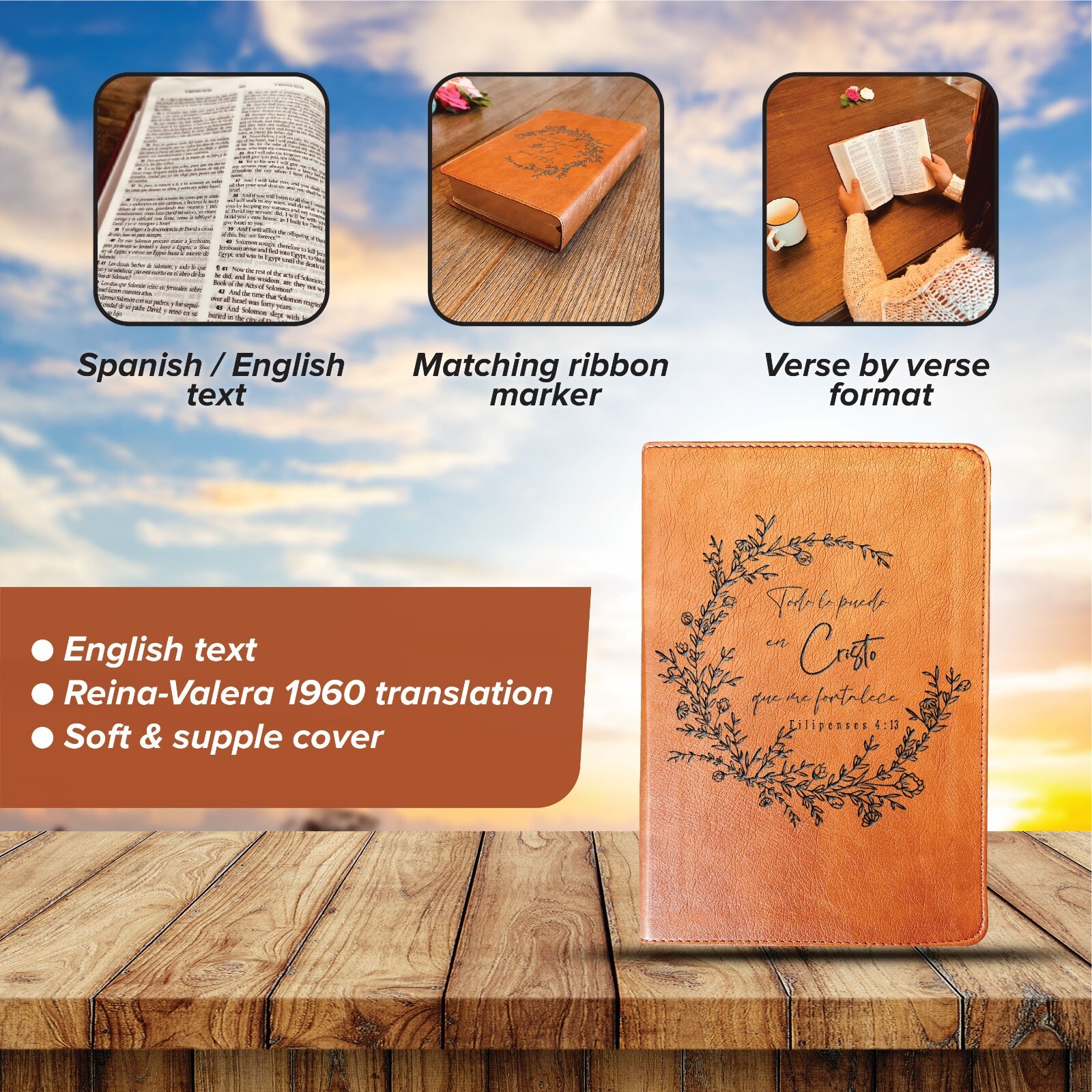 Custom Bilingual Bible, Biblia en Español Personalizada, Biblia Reina Valera