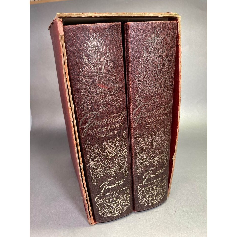 The Gourmet Cookbook 2 Volume Book Set 1 & 2 Classic Recipes Vintage 1974