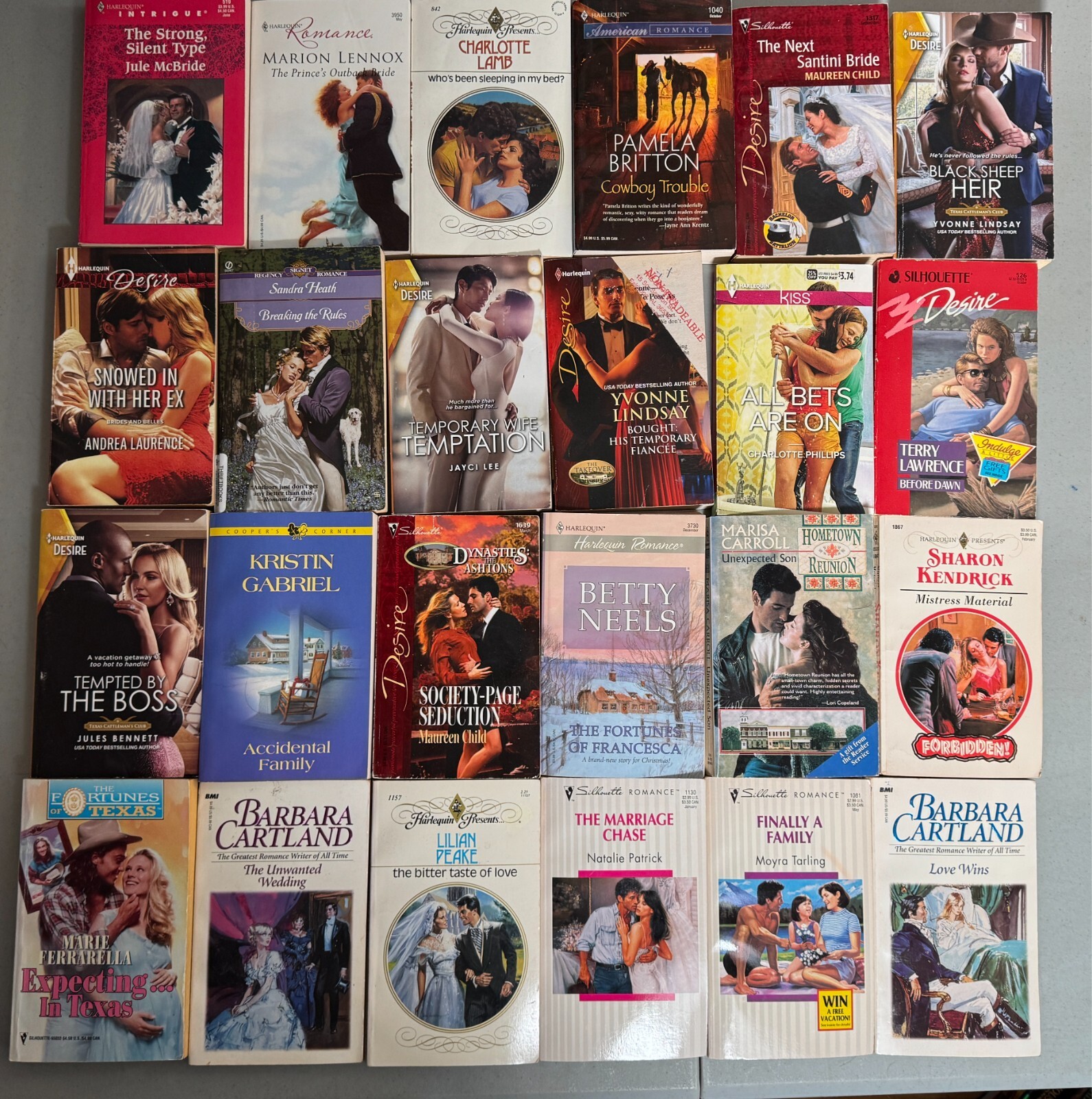 Lot 106 HARLEQUIN 1990s 2000s Vintage Romance Novels Silhouette Desire Cowboy