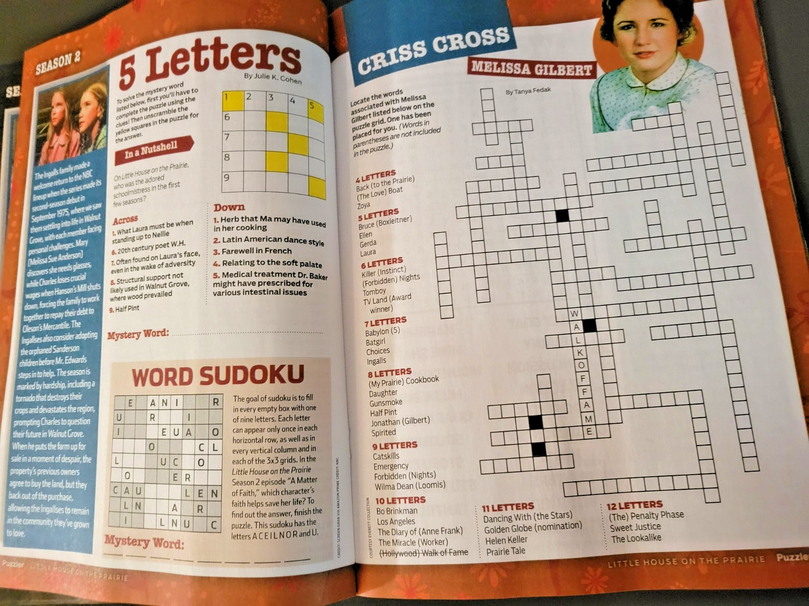Little House On The Prairie Puzzler by TV Guide-Variety of Games With Show Theme
