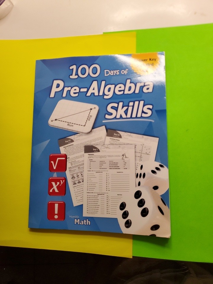 100 DAYS OF PRE- ALGEBRA SKILLS,HUMBLE MATH, Answer Key Included.