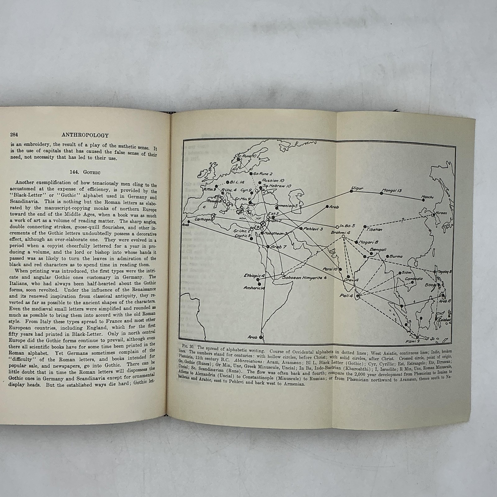 Vintage Anthropology A L Kroeber Harcourt Black HC 1923 USA Illustrated History