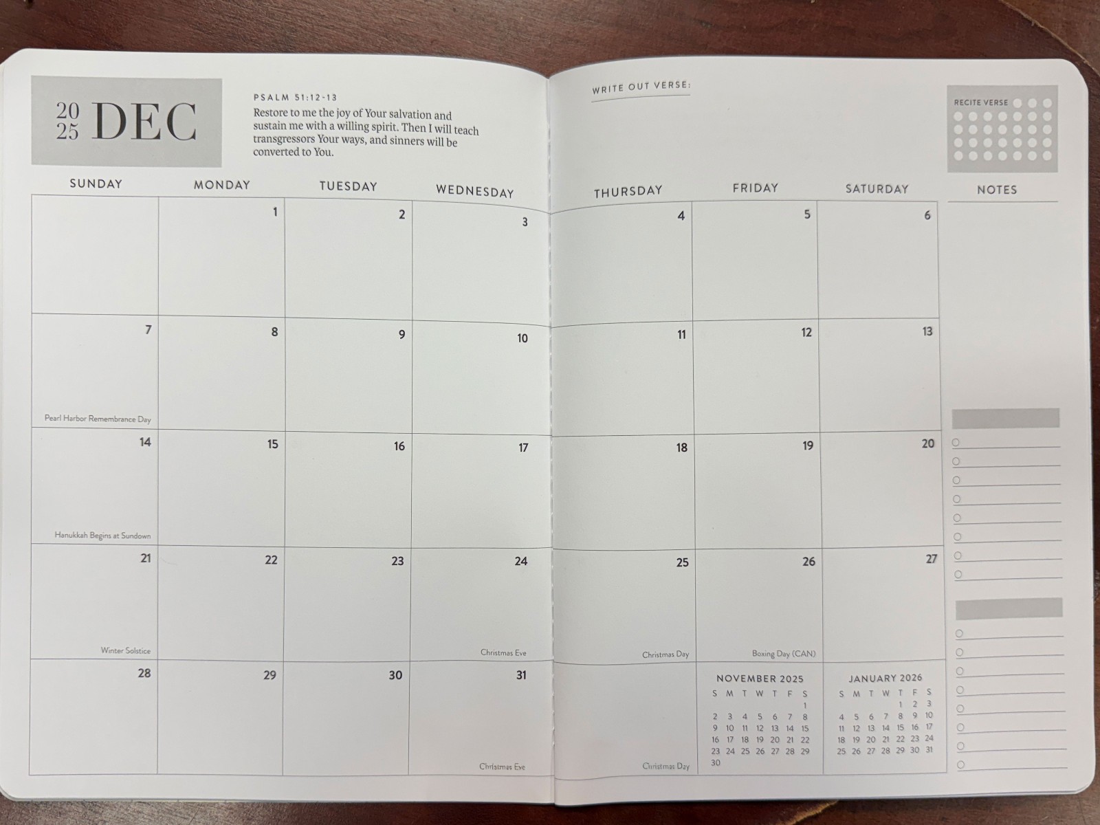 2026 “Praying Always” 17-Month Day Planner – OCEAN GREY (Sep 2025 – Dec 2026)