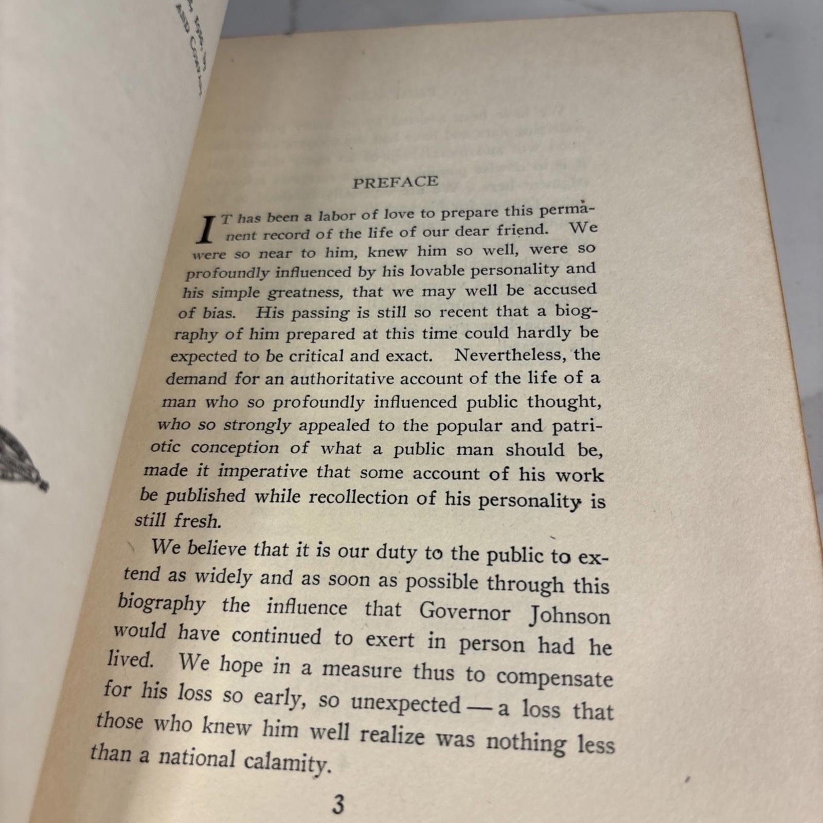 Life of John Albert Johnson Limited Autographed Edition 1910 #487