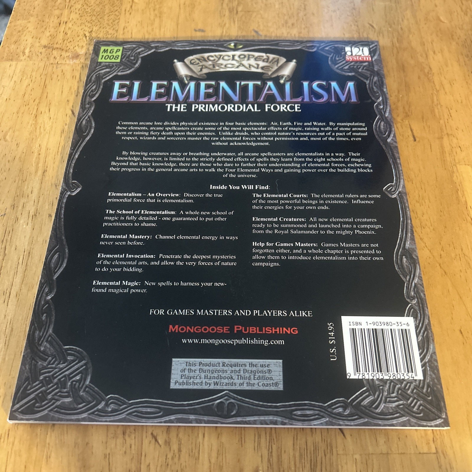ENCYCLOPAEDIA ARCANE: ELEMENTALISM – THE PRIMORDIAL FORCE By Alejandro Melchor!