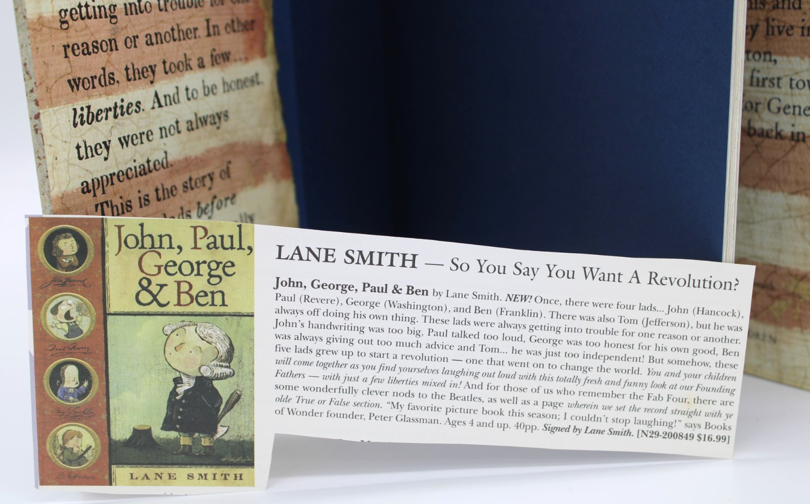 John, Paul, George, & Ben by Lane Smith 2006 HC First Edition with Dust Jacket