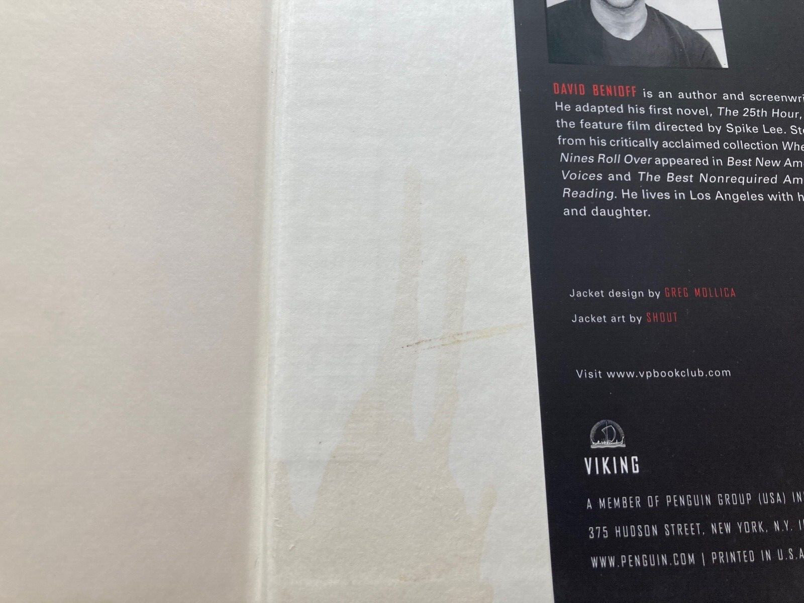 City of Thieves by David Benioff (2008, Hardcover)