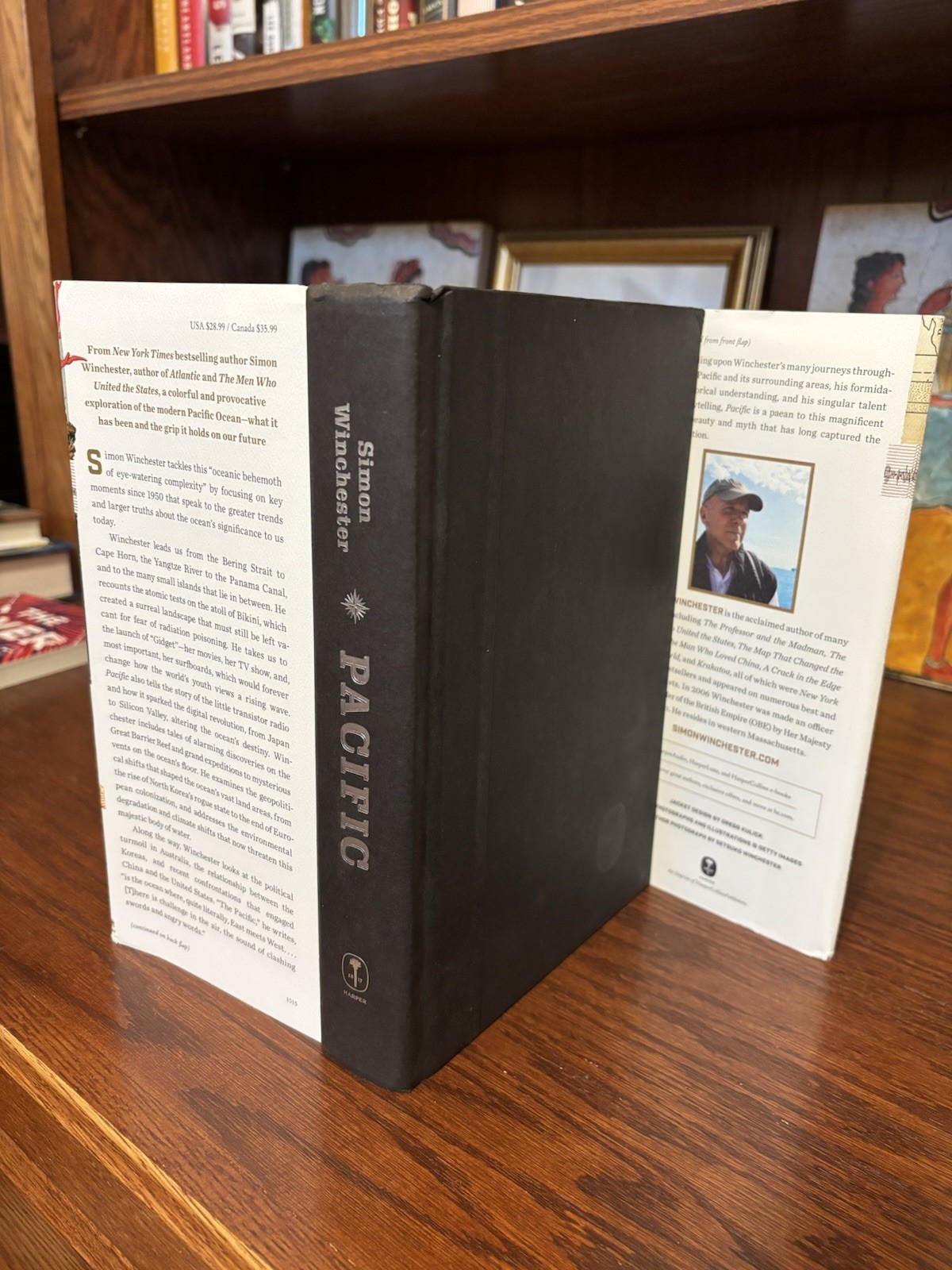 Pacific. Simon Winchester. Signed Hardcover Harper 2015. Near Fine