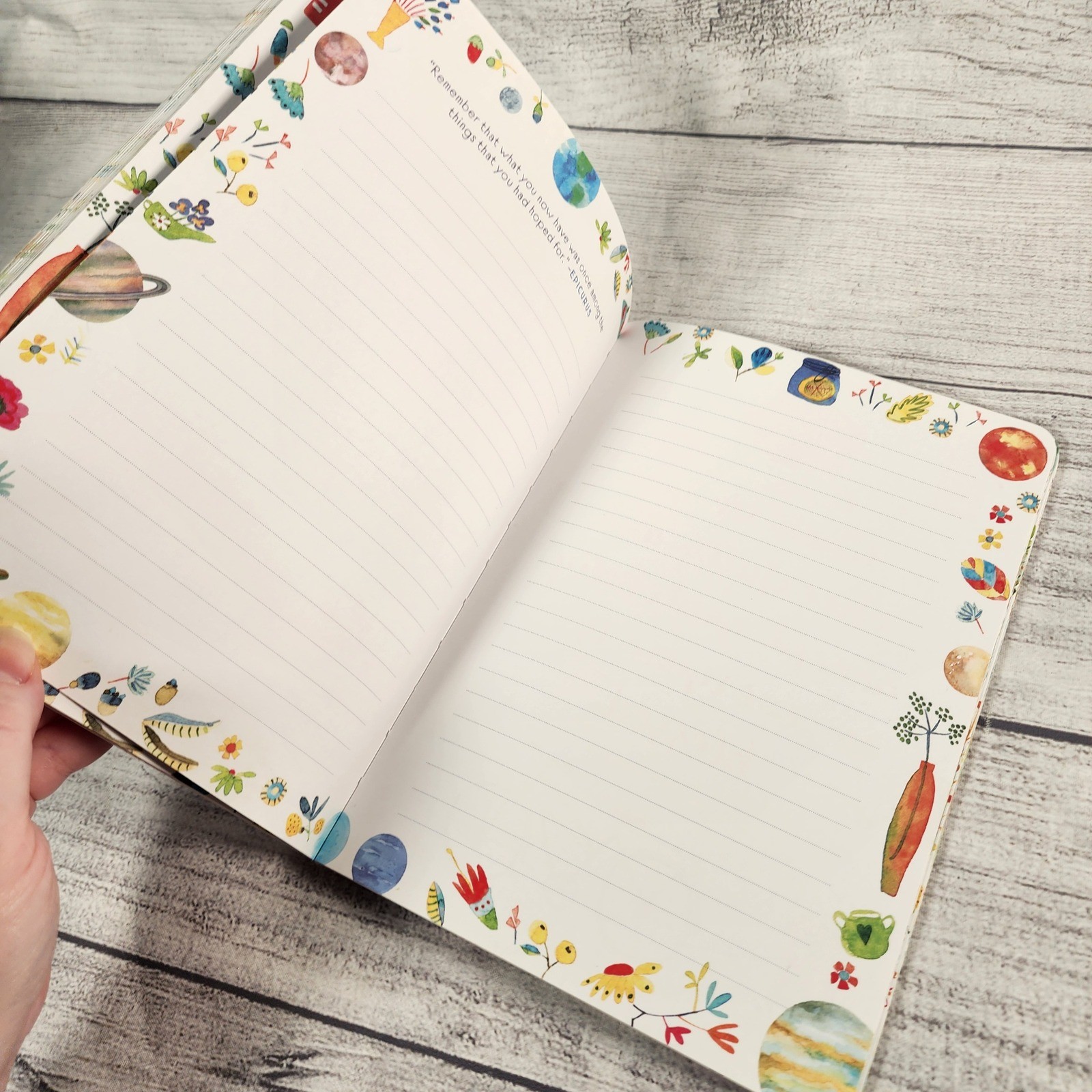 Chartwell Books Gratitude Journal Floral Watercolor Hardcover 204 Pages Prompts