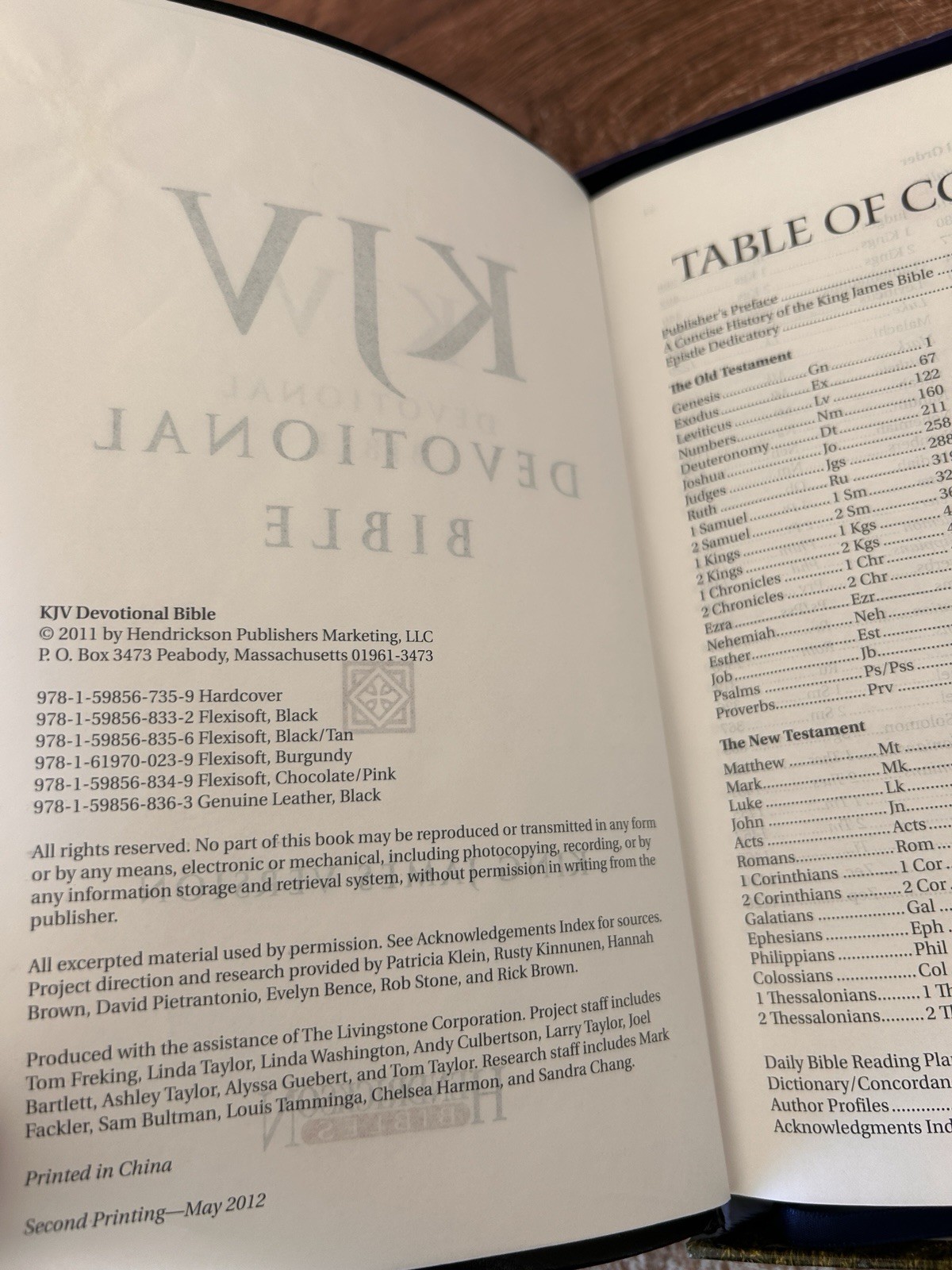 Devotional Bible-KJV by Hendrickson Publishers (2011, Imitation Leather)