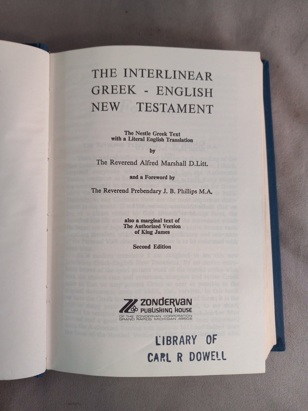 Interlinear Greek-English New Testament by Alfred Marshall (1976, Hardcover)