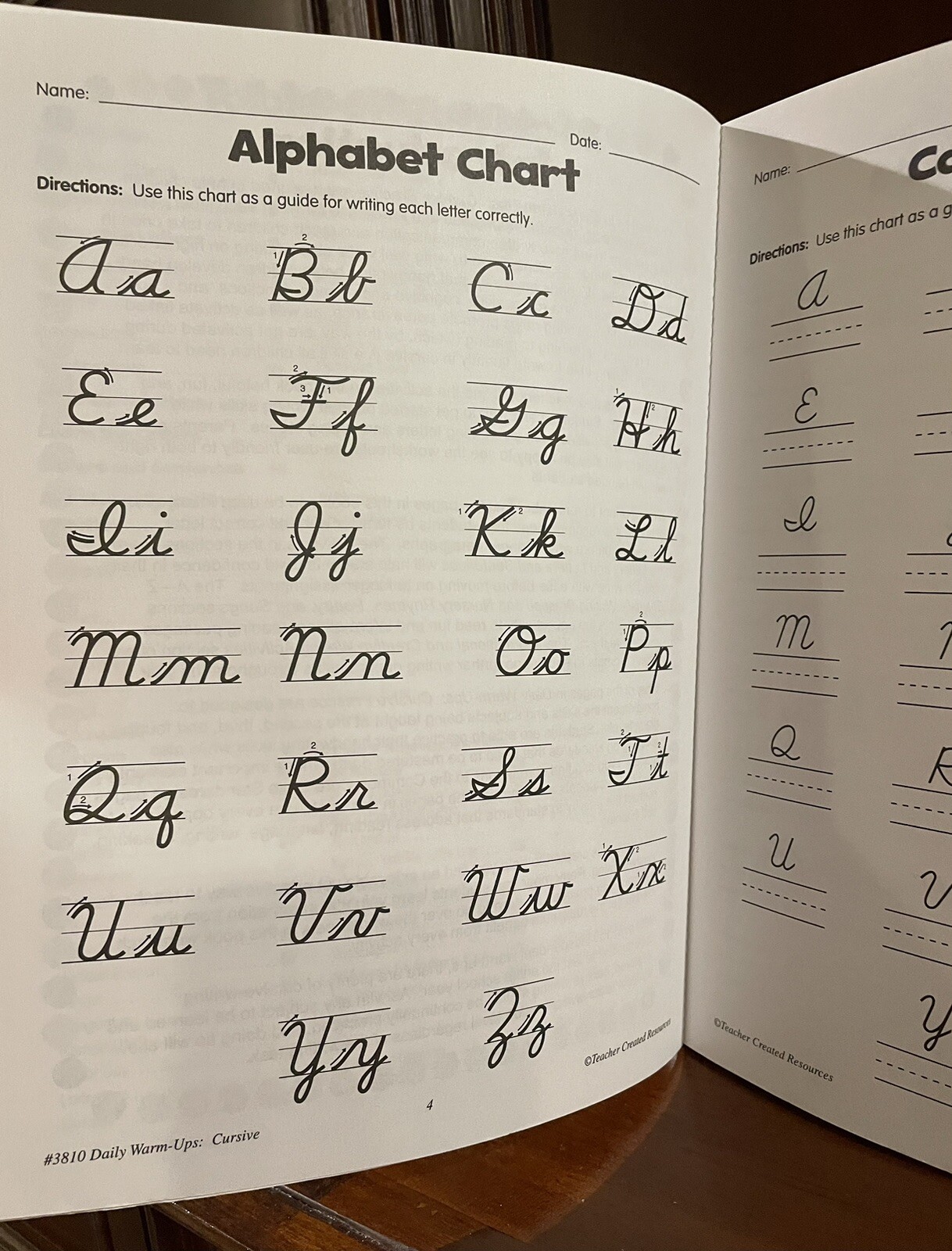 Cursive writing practice handwriting book workbook beginner Grade 2 3 4 School