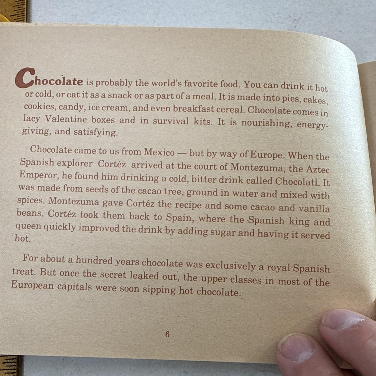 Chocolate Cookbook Vintage 1977 Scholastic Book Juvenile Boy Girl Elementary