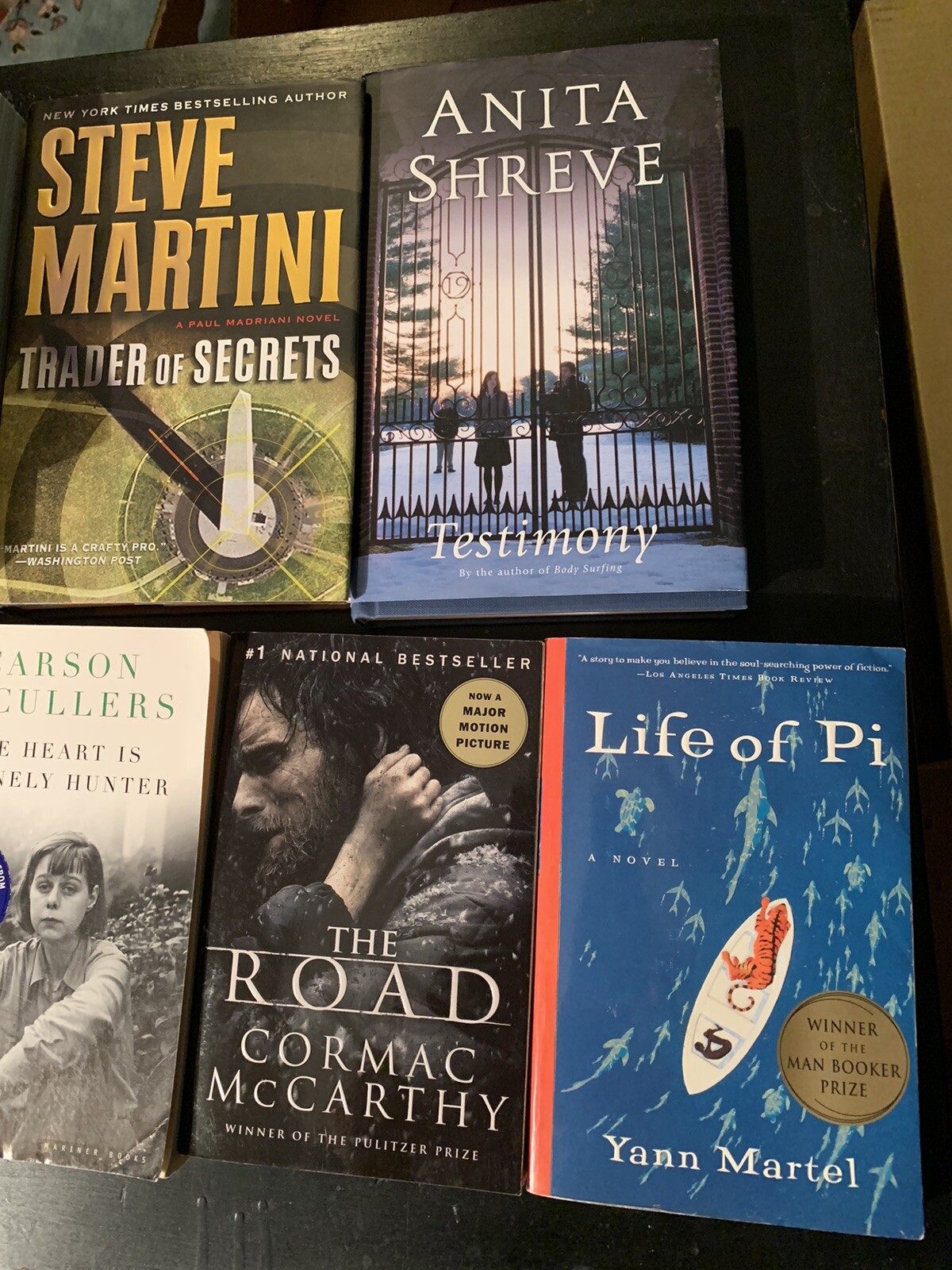 (9) Book Lot 2 HB 7 PB Authors Stephen King, Jodi Picoult, Carson McCullers, LA