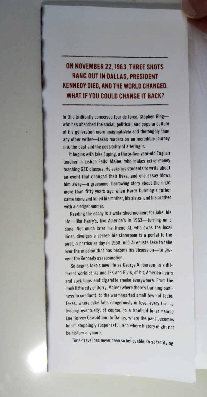 11/22/63 A Novel Stephen King – BCE Book Club Edition HC/DJ 2011