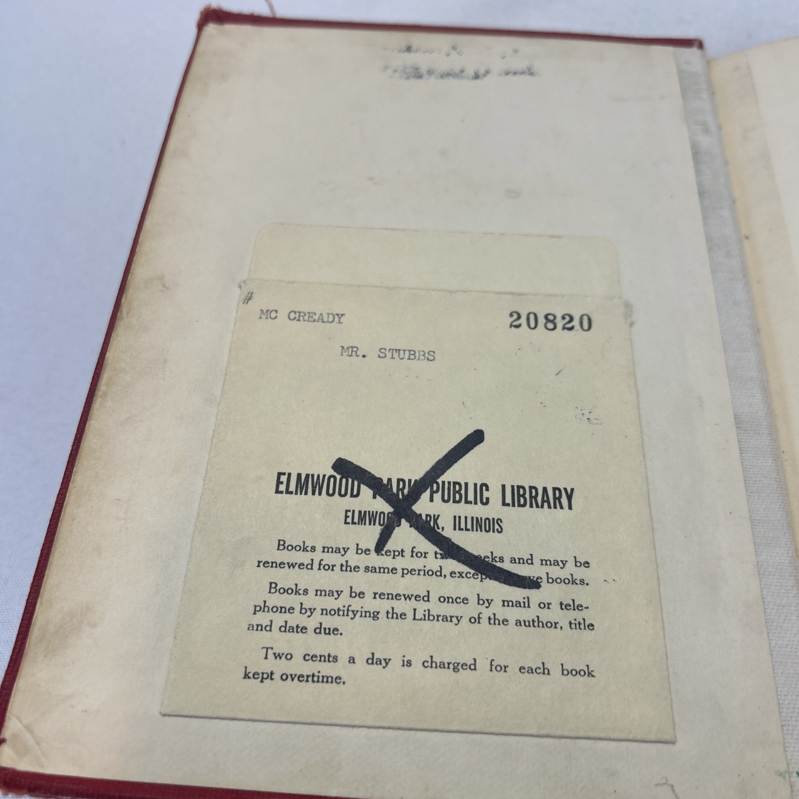 Mr. Stubbs by TL McCready HC 1956 Damaged