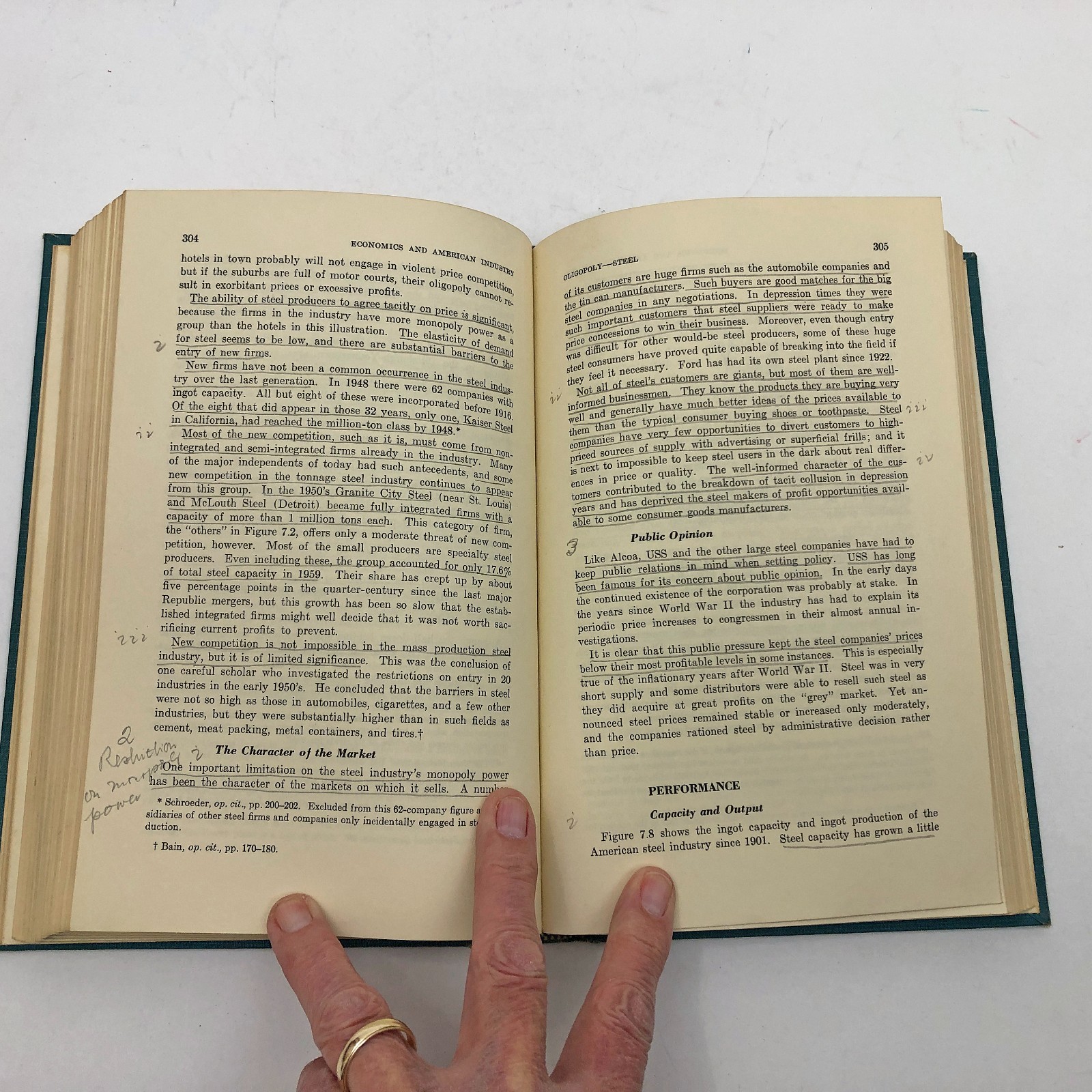 Economics and American Industry Hardcover Leonard W. Weiss 2nd Printing 1962