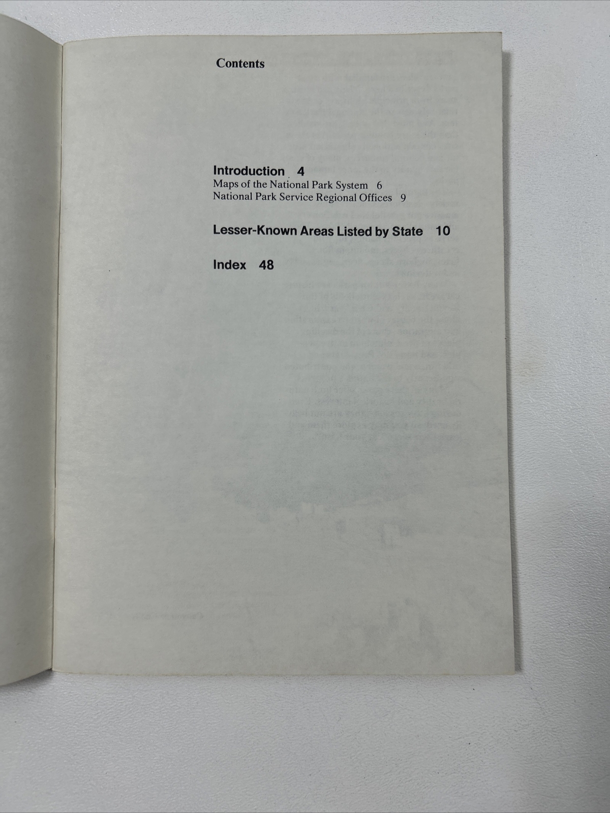 National Parks : Lesser Known Areas – Office Of Public Affairs (Pamphlet, 1985)