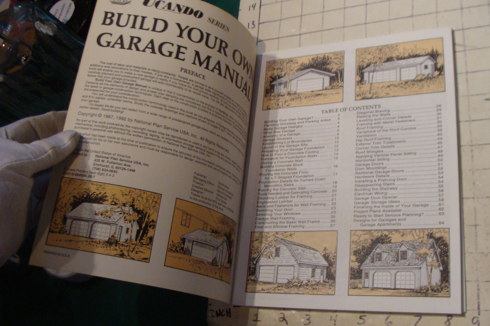 BUILD YOUR OWN GARAGE MANUAL ucando series, best of 50 plans, 86 pages unused