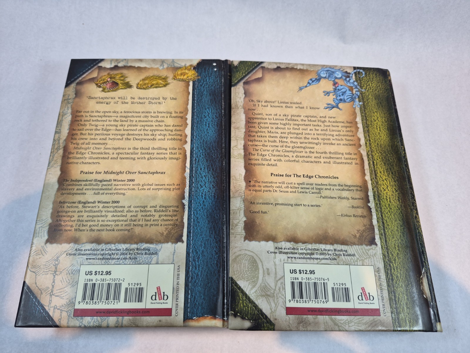 Lot of 4 – Hardcover Books of The Edge Chronicles 1-4 Paul Stewart Chris Riddell