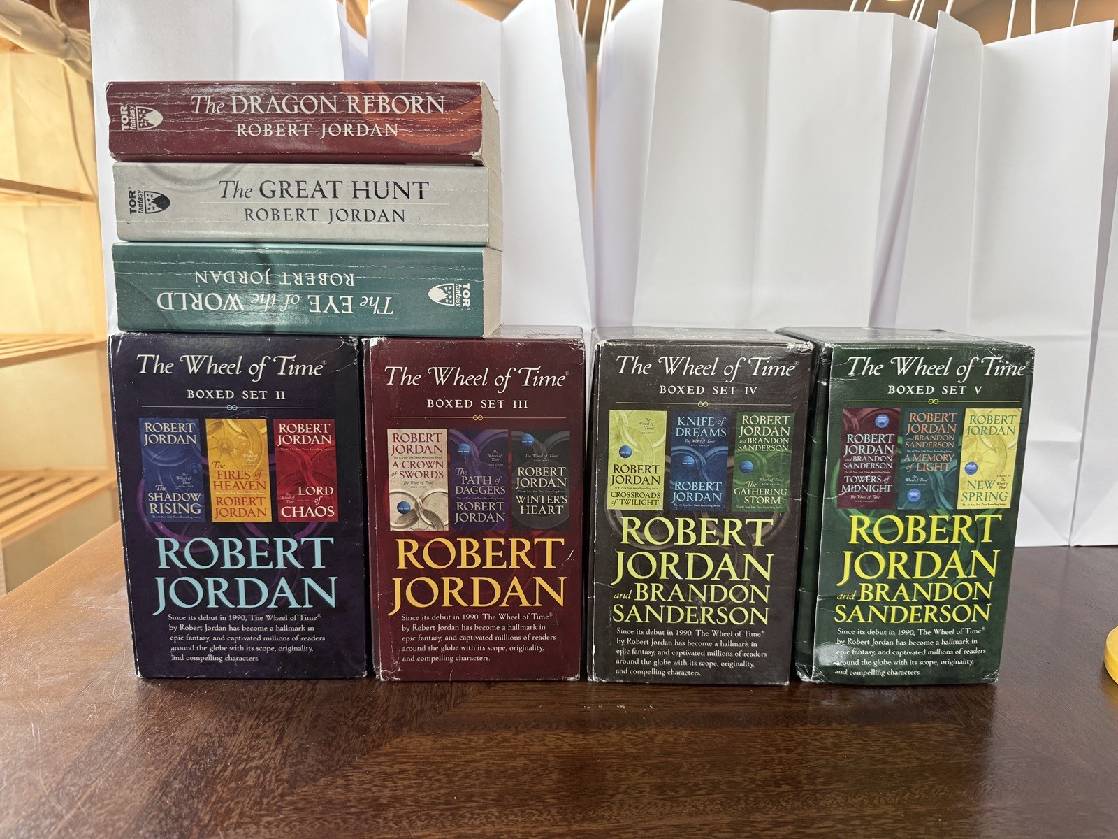 COMPLETE Wheel Of Time Series by Robert Jordan & Sanderson, 5 Box Sets 15 Books
