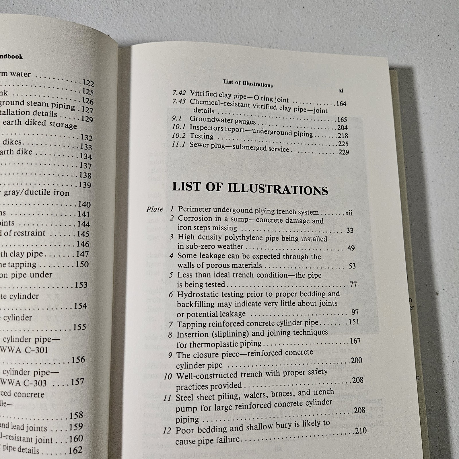 Underground Piping Handbook, Lawrence Peggs, 1985, 1st Edition, HC,