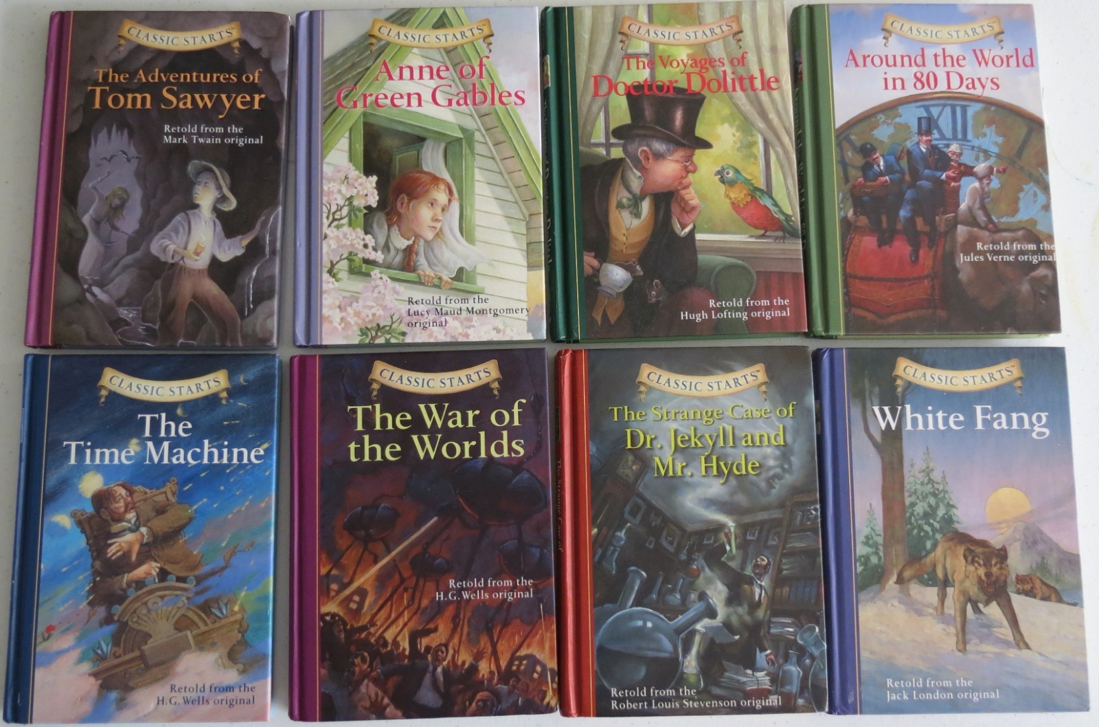 LOT OF 38 DIFFERENT CLASSIC STARTS HARDCOVER BOOKS CHILDREN NOVELS HOME SCHOOL