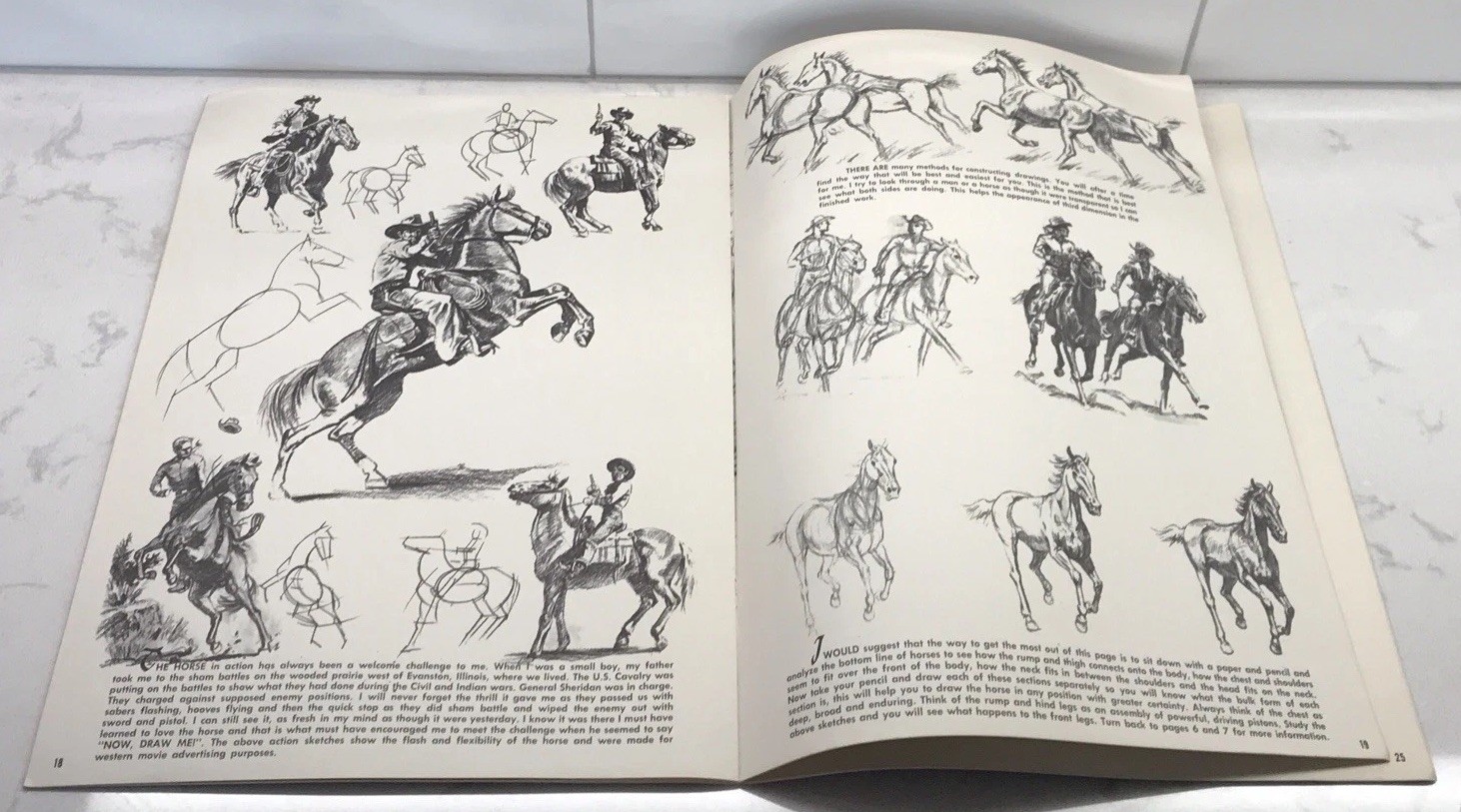 How To Draw Animals-Horses-Riders-Dancers Walter T Foster VTG Art Books Lot Of 4