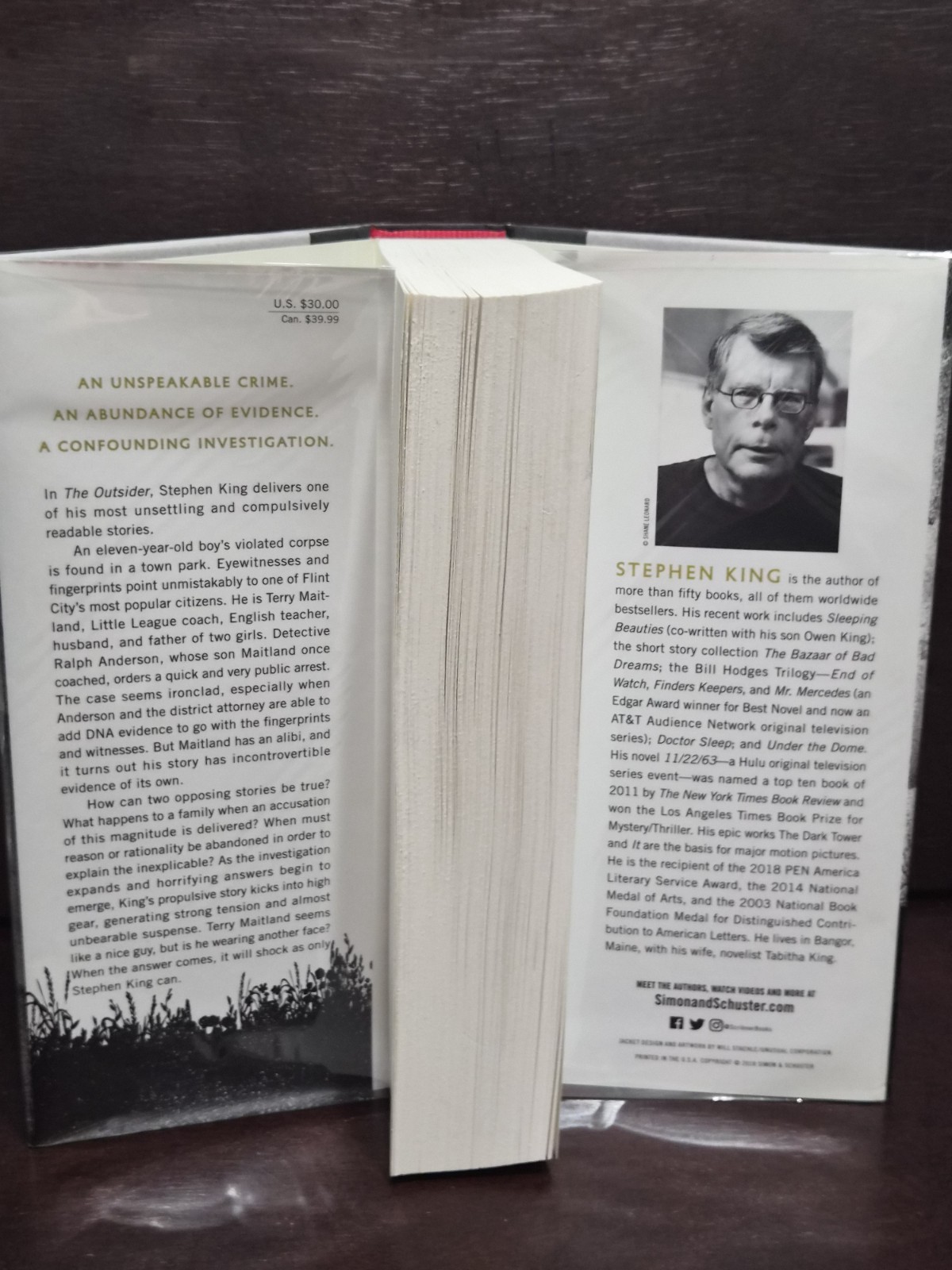 ​Stephen King The Outsider 2018 1st Ed 1st Print Scribner Hardcover HCDJ LN