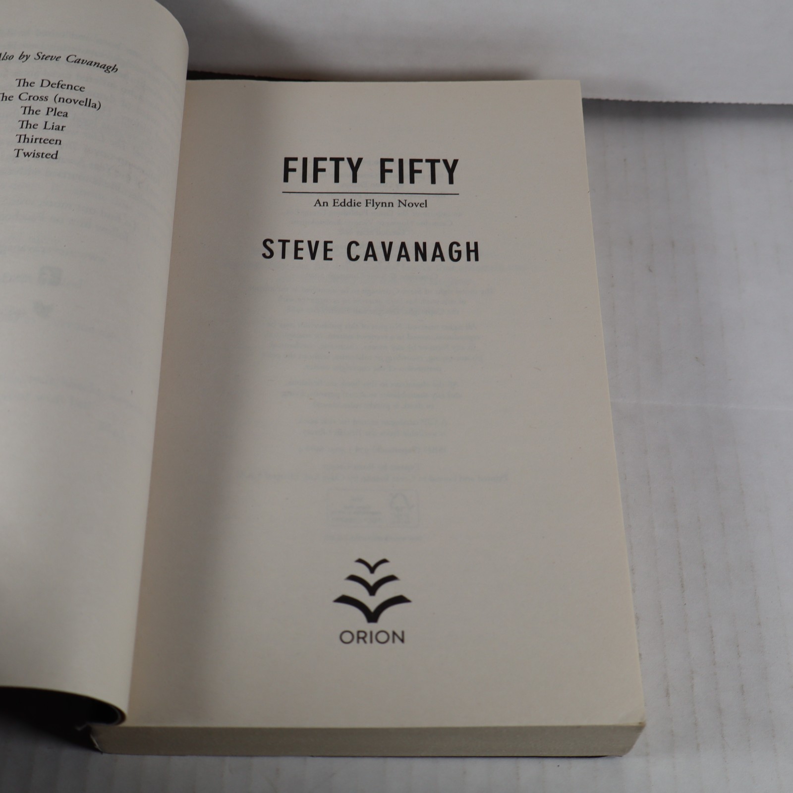 Fifty-Fifty – paperback Steve Cavanagh