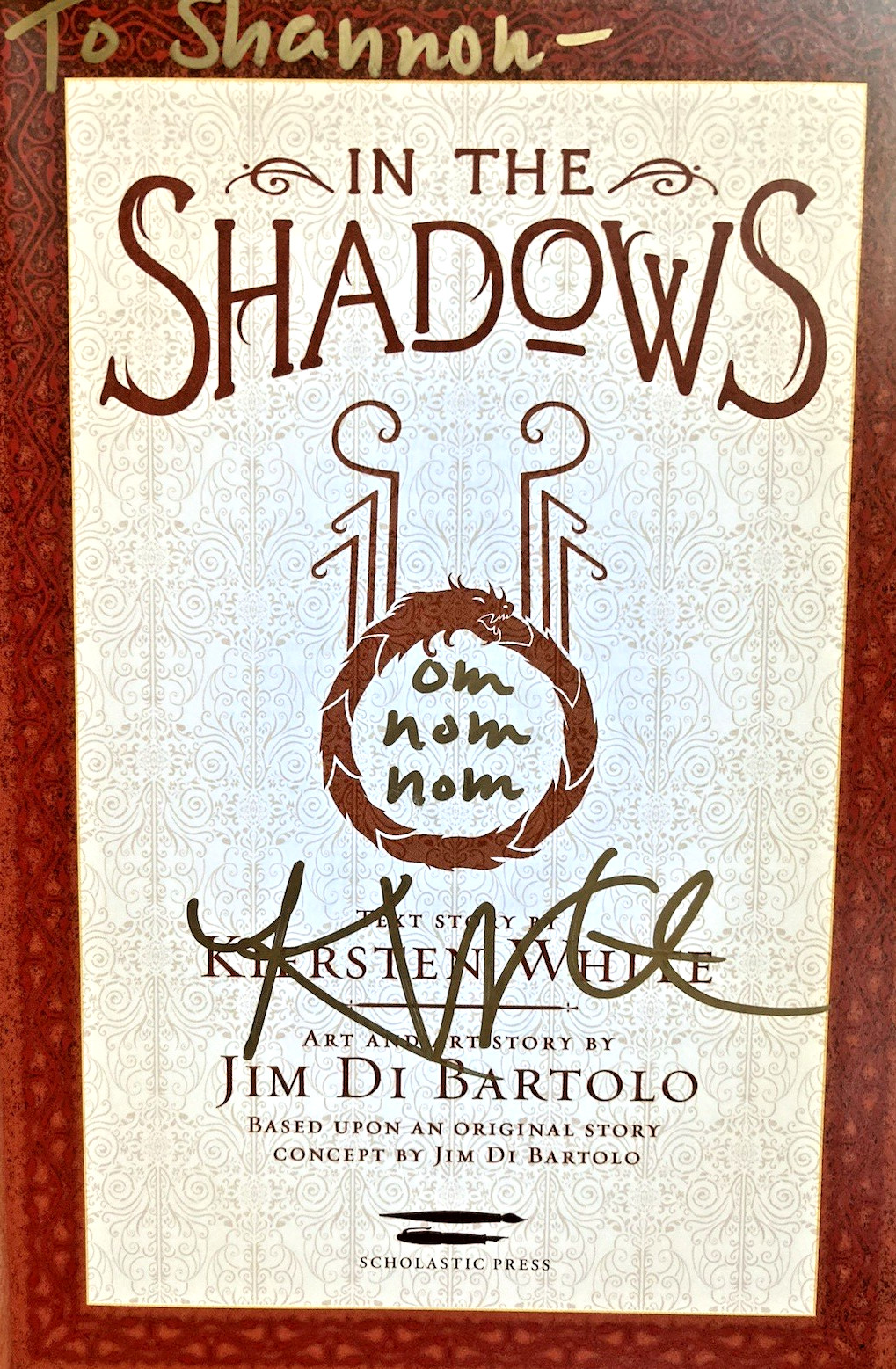 IN THE SHADOWS (2014) Kiersten White SIGNED – Scholastic Press HC 1st – Mystery