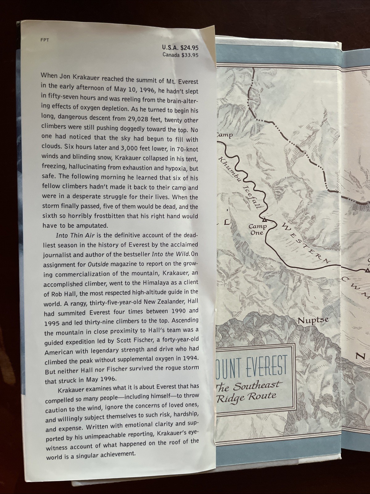 Into Thin Air by Jon Krakauer (1994, Hardcover, First Edition/Later Printing)