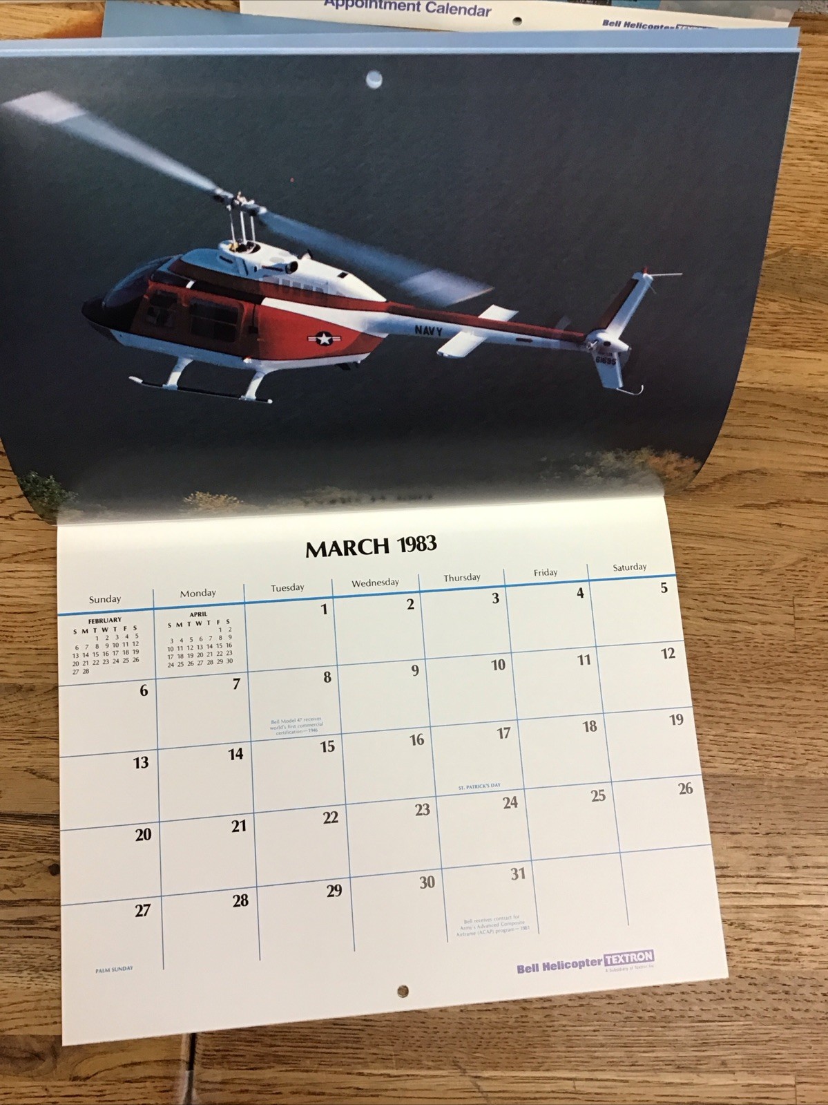 BELL HELICOPTER – Appointment Calendar – 1981 1982 1983 – Lot Of 3 – MM6.108