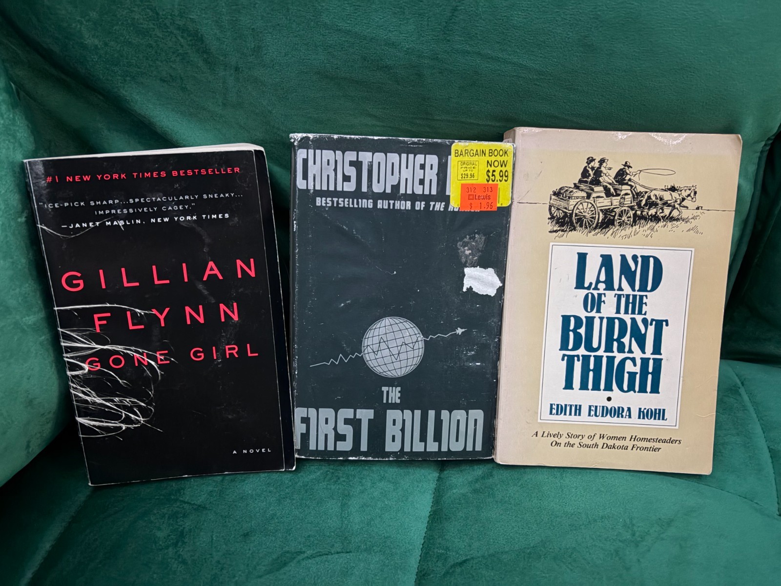 LOT of 3 Books! – Gone Girl, The First Billion, Land of the Burnt Thigh!