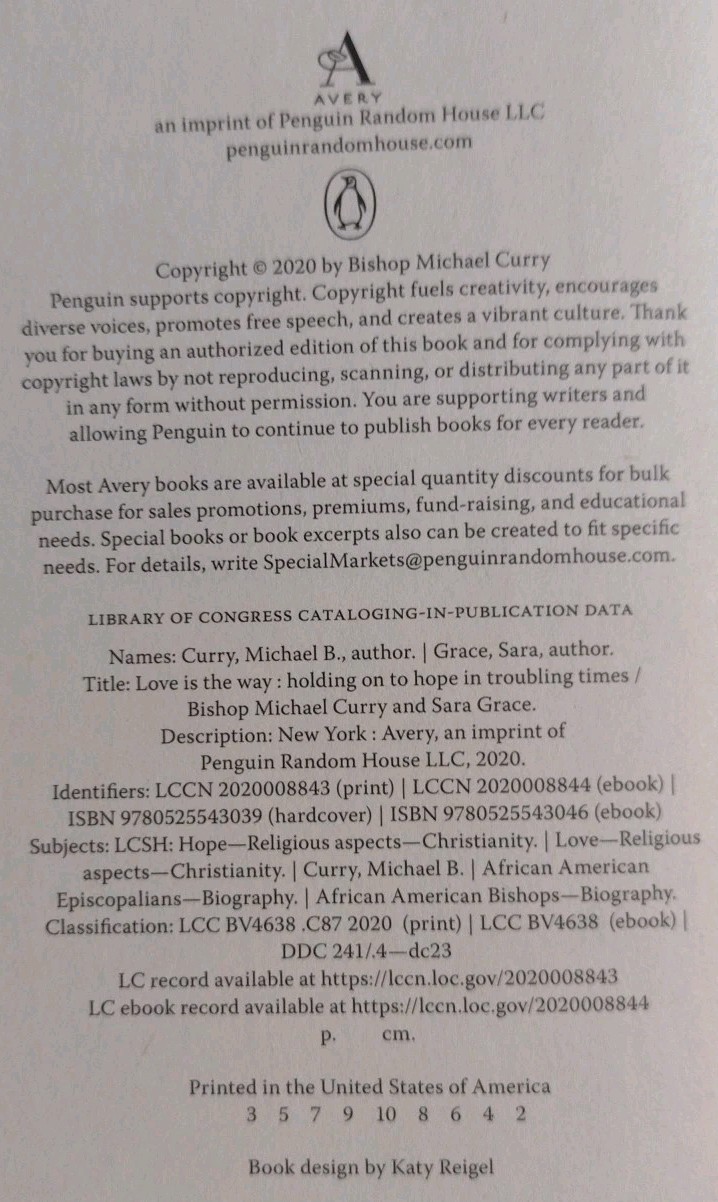 Love is the Way: Holding Onto Hope by Bishop Michael Curry